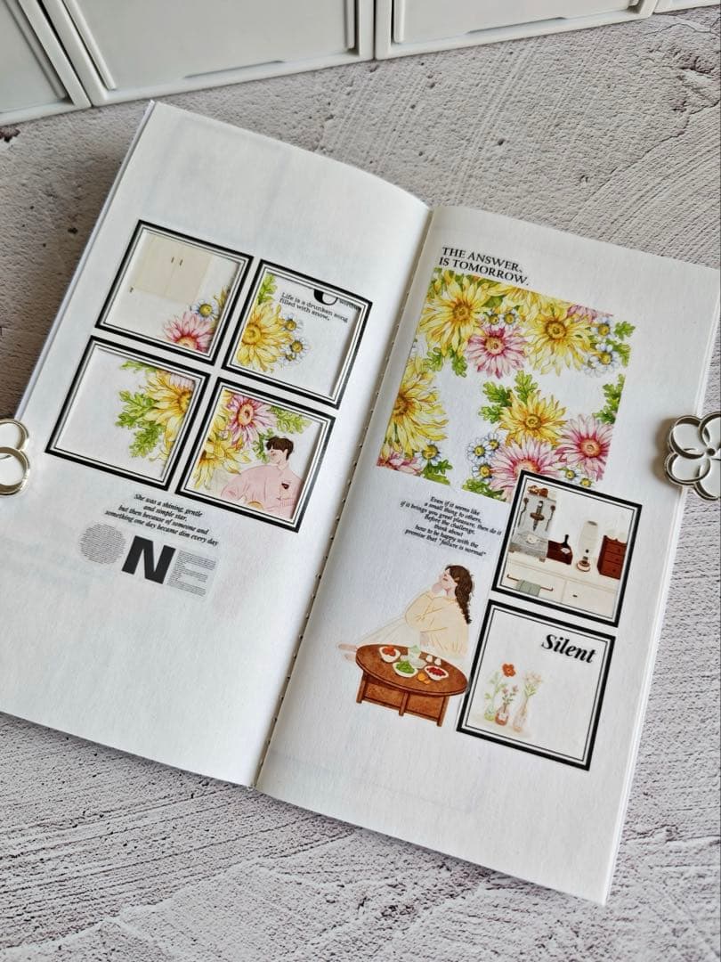 繁星梦屿《拾花酿春》海外マスキングテープ　マステ 【2445】