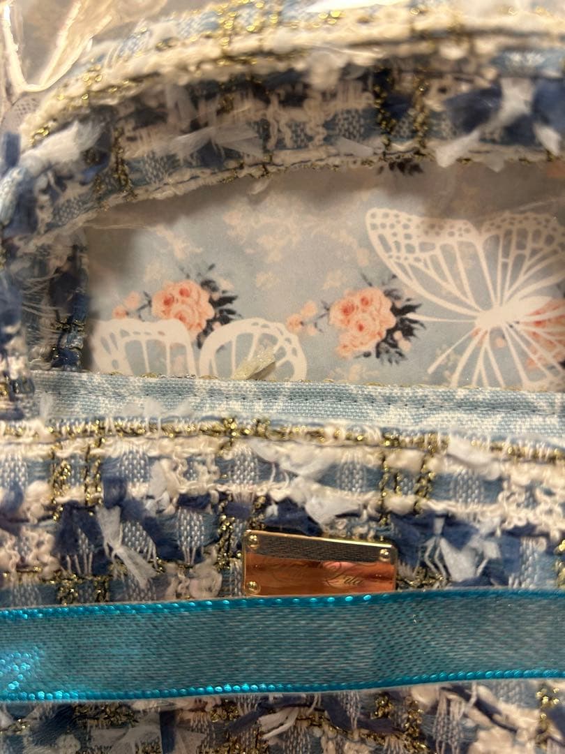 fitafita青系ツイードトートバッグ