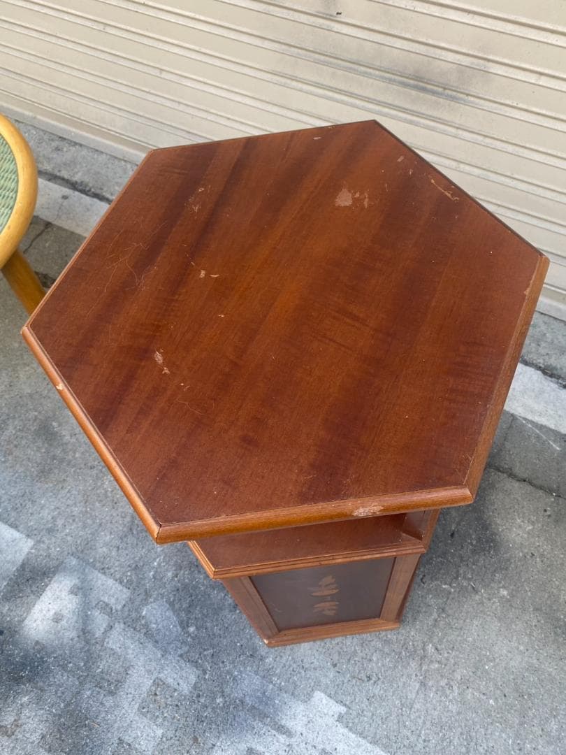 A713♠️六角 象嵌 コンソールテーブル 飾り台
