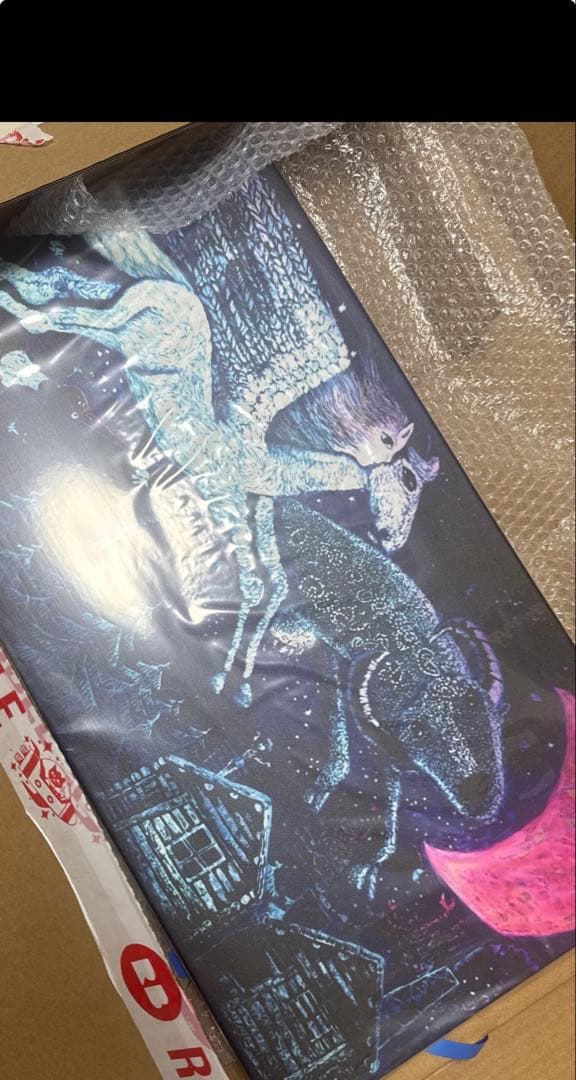 魔女の宅急便　ウルスラ　星空をペガサスと牛が飛んでいく　キャンバスプリント　絵