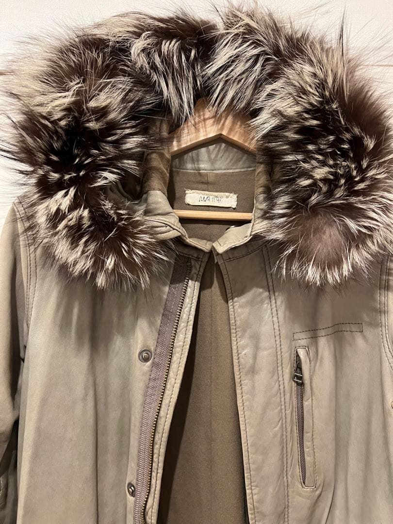 B2nd レザー　ファー付き　モッズコート　アウター