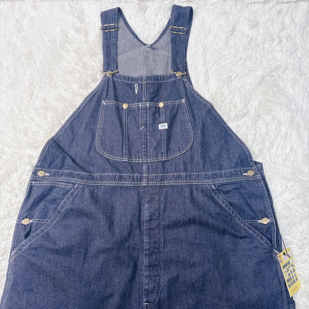 希少！ 4L Lee 濃紺　デニム　オーバーオール　ビックサイズ　ユニセックス