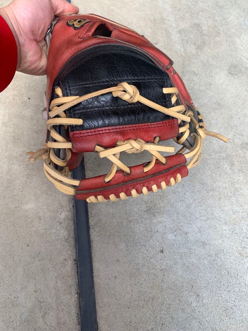 BELGARD ベルガード　軟式グローブ 日本製 赤黒　キャッチャーミット