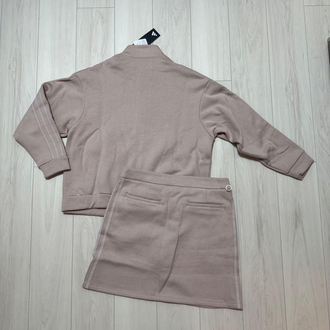 新品 ベージュ セットアップ XLサイズ 長袖トレーナー 裏起毛 スカート