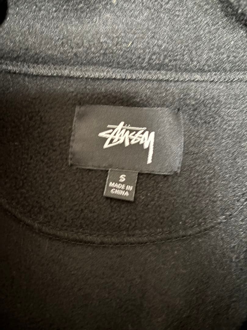 Stussy ハーフジップ フリース ブラック S