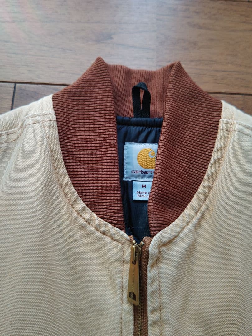 カーハート ダックベスト メキシコ製 ベージュ サイズ:M carhartt