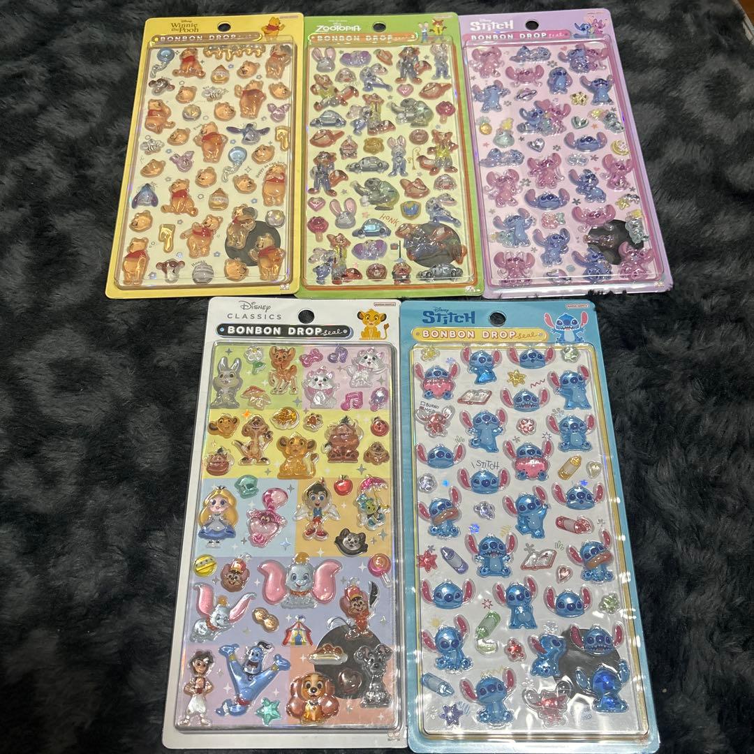 ディズニー ボンボンドロップ シール 5枚セット