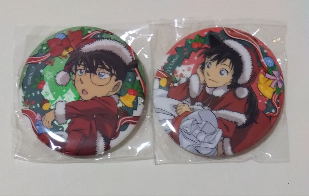 名探偵コナン　蘭　サンタ　クリスマス　缶バッジ　限定