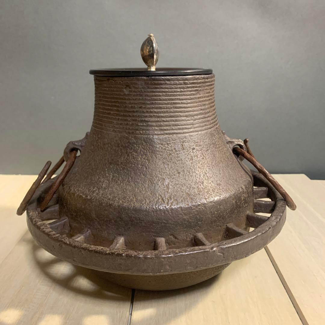 門脇喜平　車軸釜　共箱