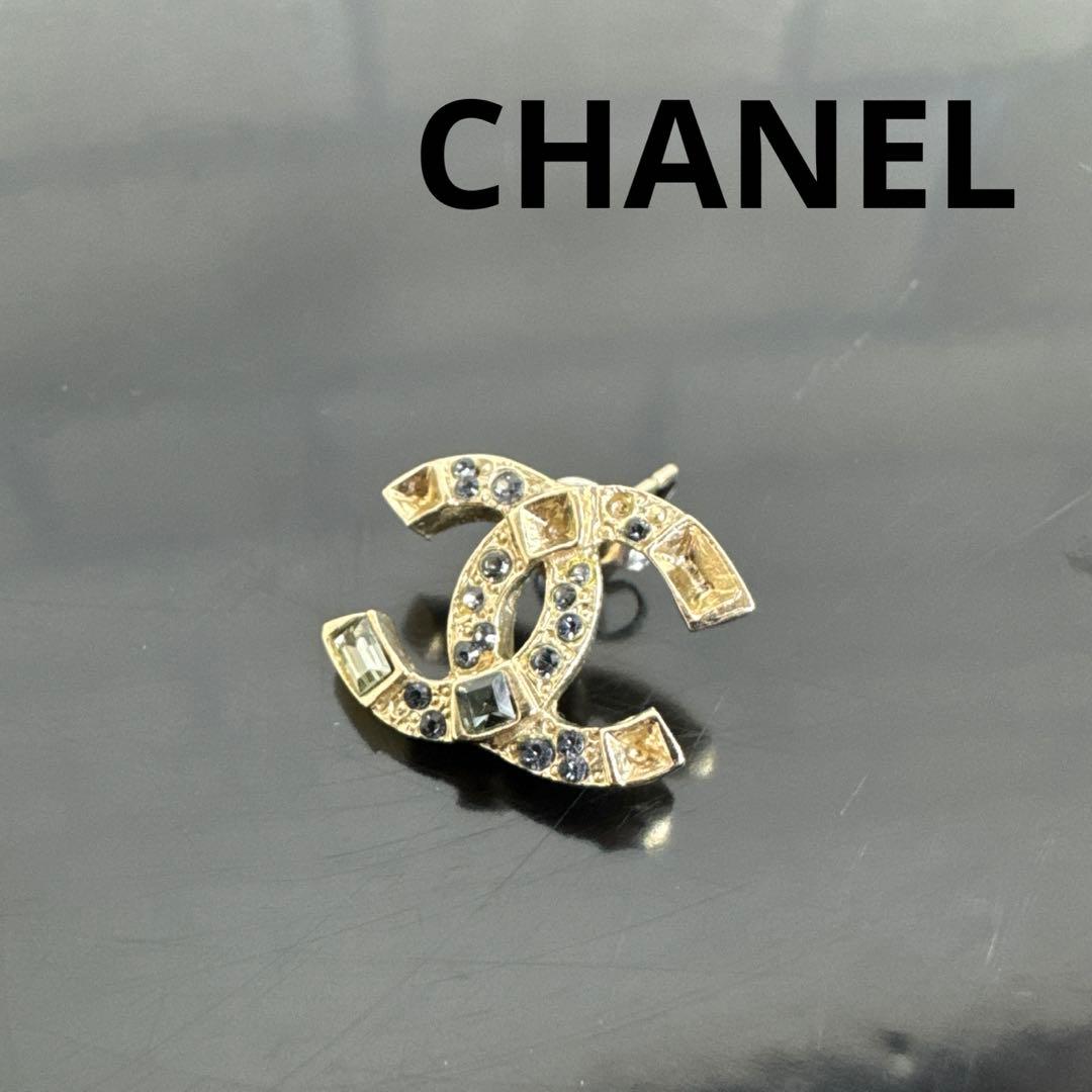 CHANEL シャネル ココマーク ラインストーン ピアス 片耳用 F19 A