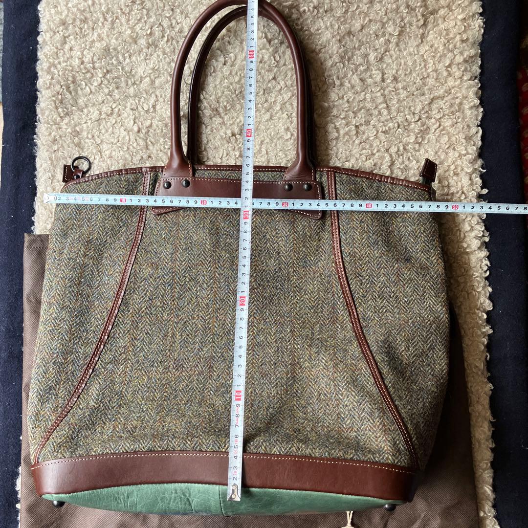 ツイードトートバッグ サムソナイト レッド　Harris&Tweed