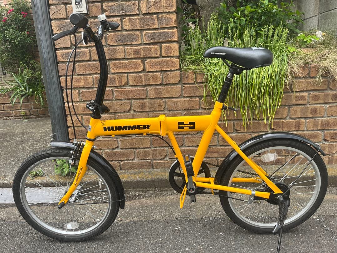 【引き取り希望】HUMMER 折りたたみ自転車 イエロー