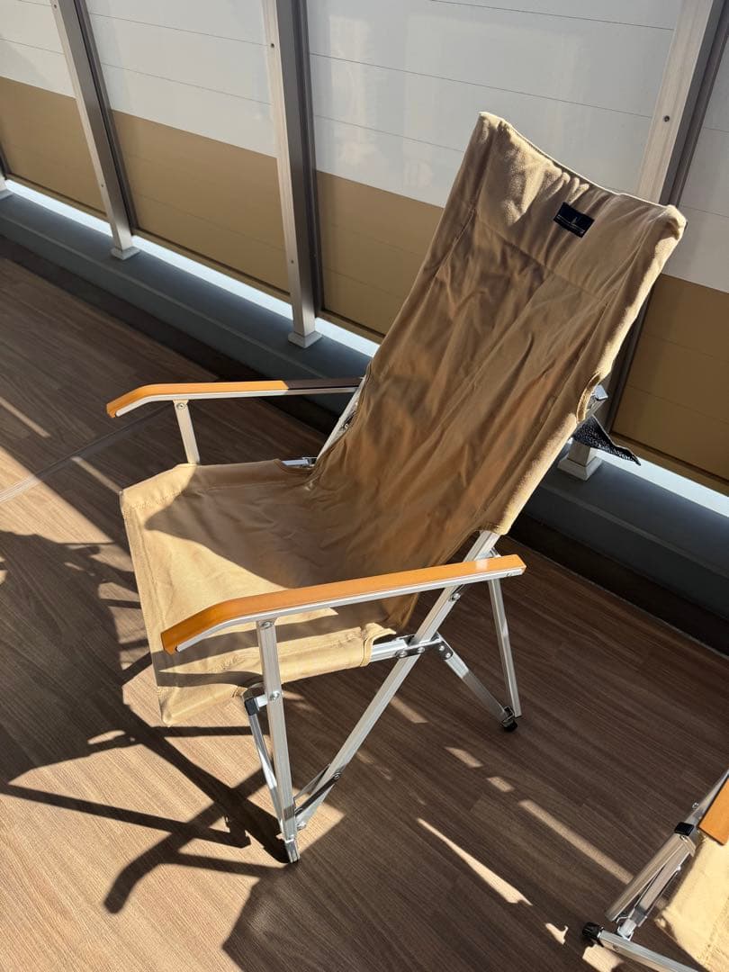 Ogawa 折りたたみハイバックチェア サンドベージュ (1/2)