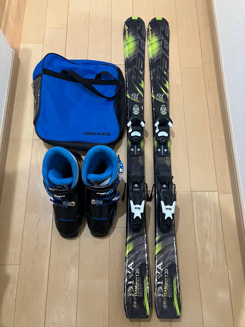 子供・ジュニア　スキー板（120センチ）、ブーツ（23〜24センチ）セット