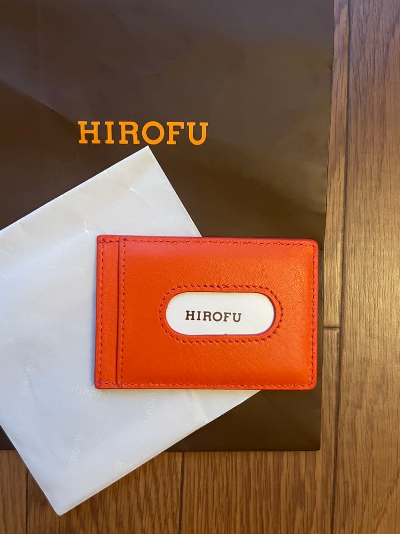 HIROFU オレンジ レザー 名刺入れ