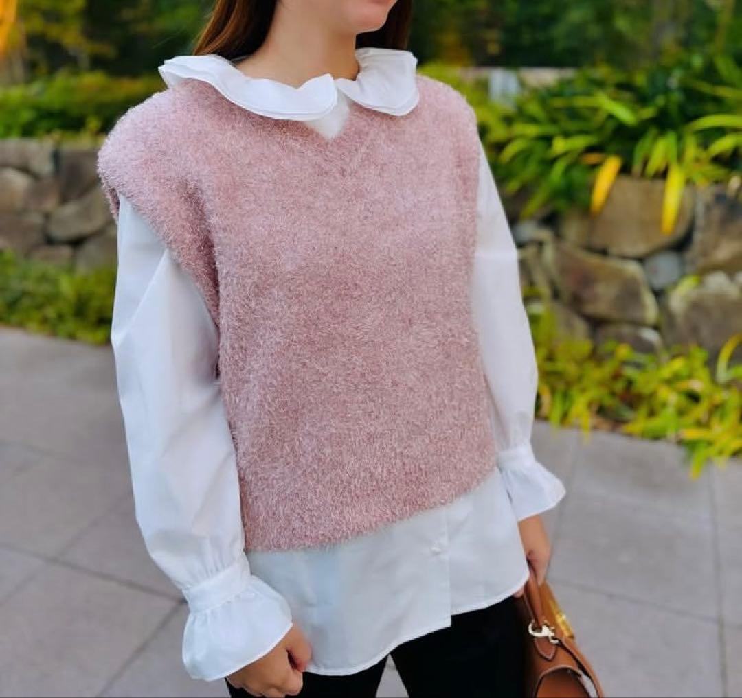 トップス OHGA WAFFLE BLOUSE