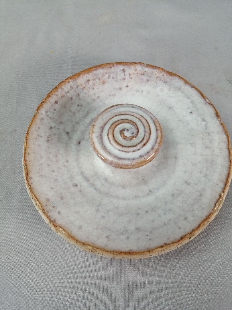 【茶事具】橘正峰造　萩焼耳付き水指　水指413