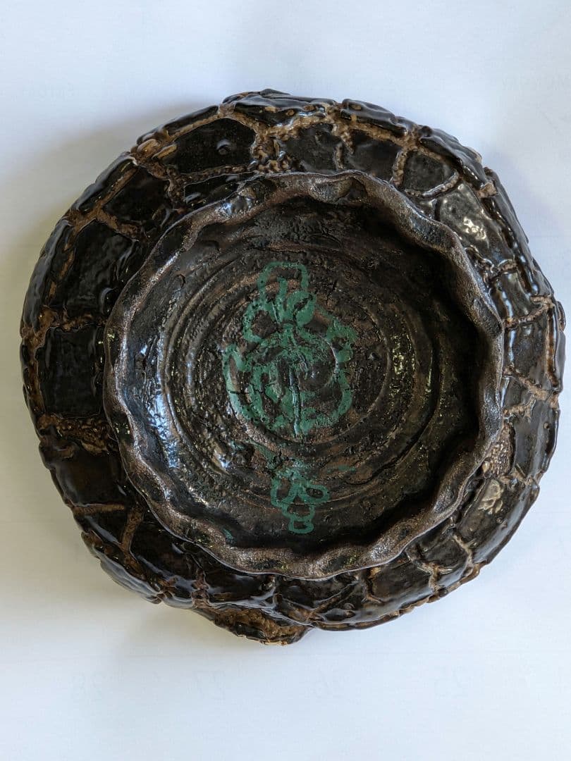 ⭐薩摩焼の絶品 美術工芸品 蛇蝎釉 どんこ釉 茶道具 菓子鉢 珍物 骨董品