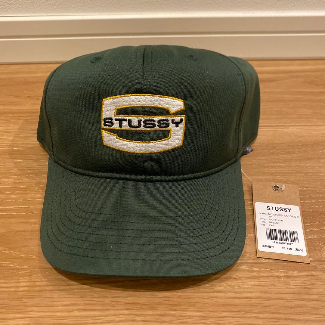stussy large s cap green ステューシー　グリーン