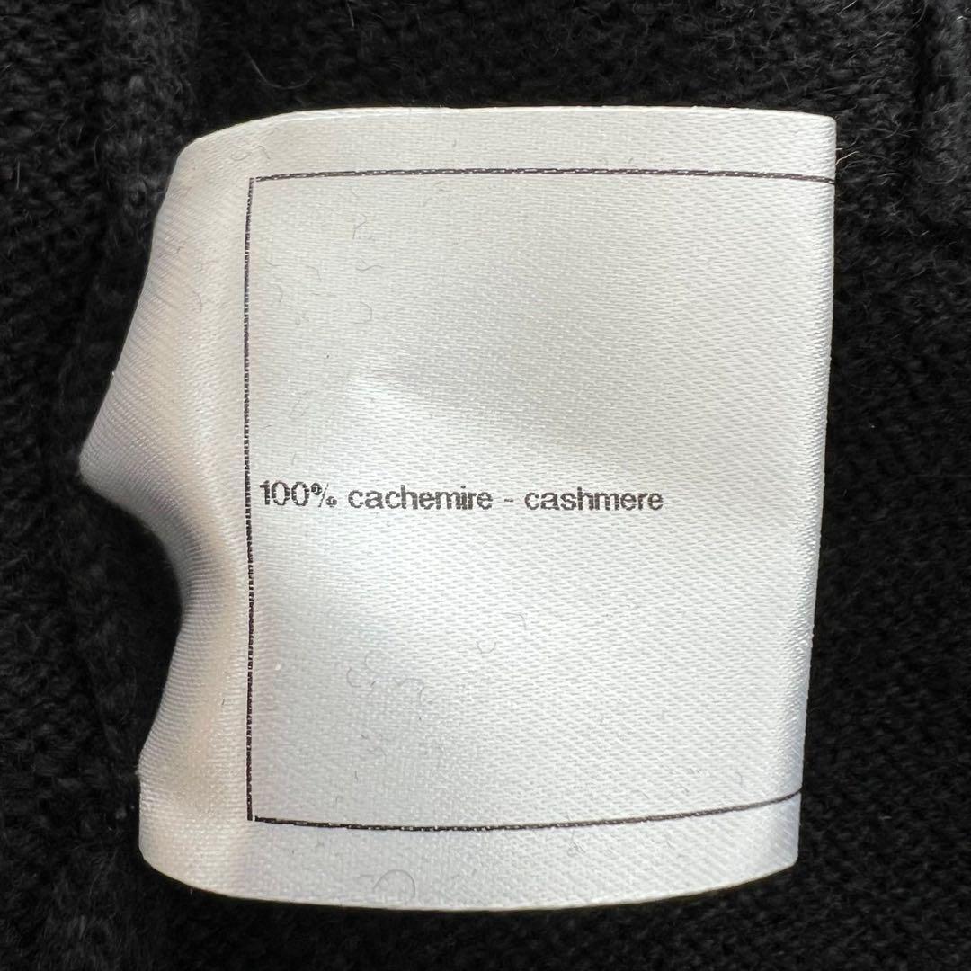 CHANEL カシミヤ100% ココマーク金ボタン スタンドカラーカーディガン