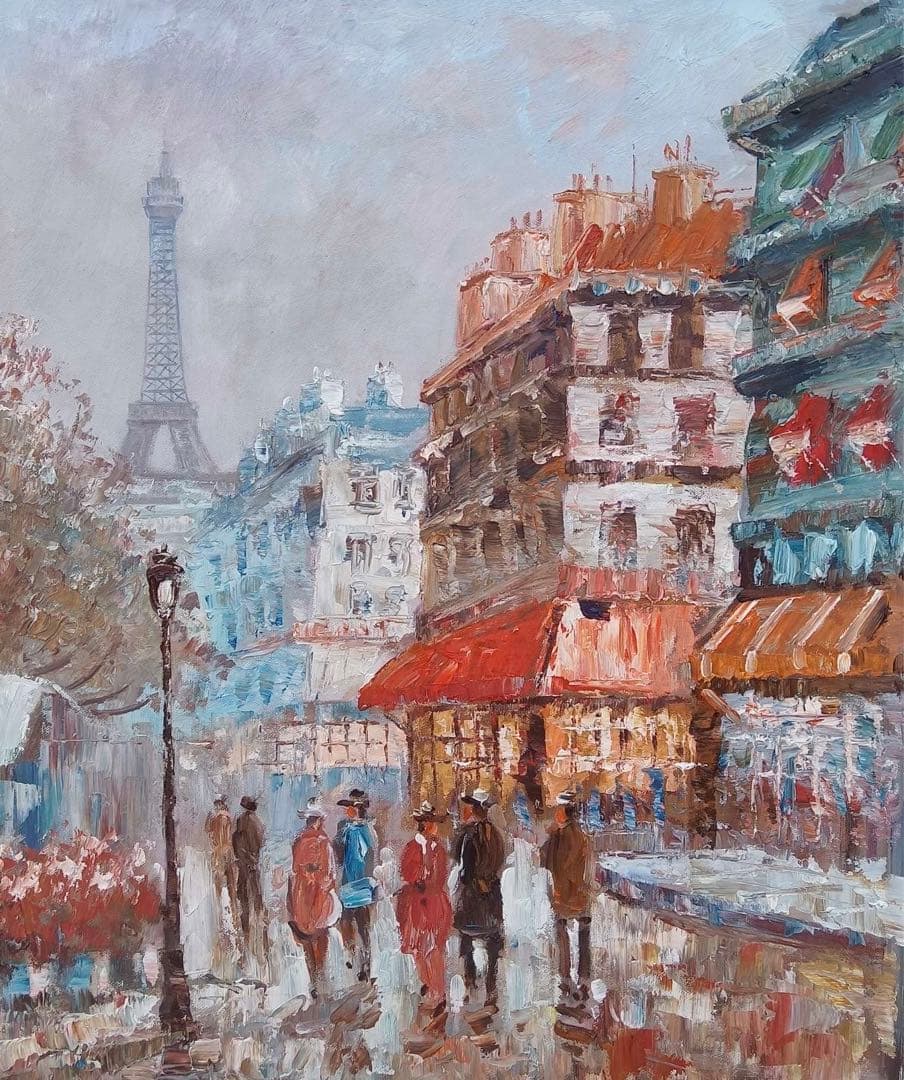 Modern Art◆肉筆☆油絵☆F20号☆『バーネット/パリの風景02』