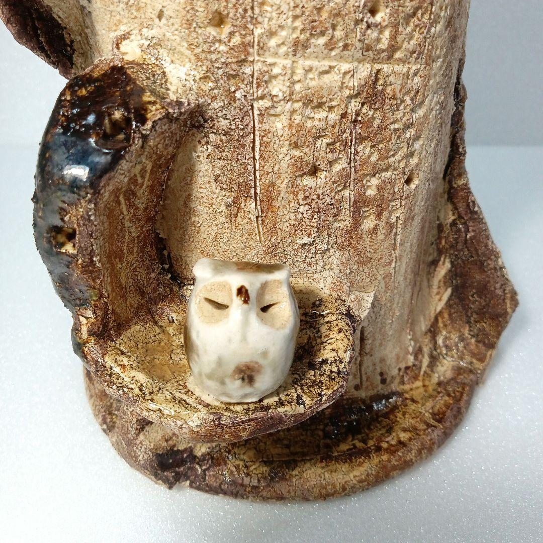 幸福 の 鳥 フクロウ タワー 縁起物 花入