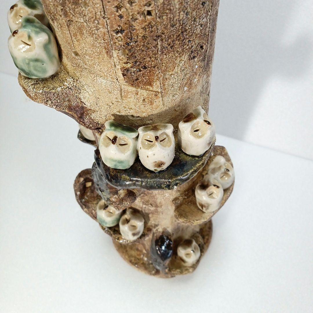 幸福 の 鳥 フクロウ タワー 縁起物 花入