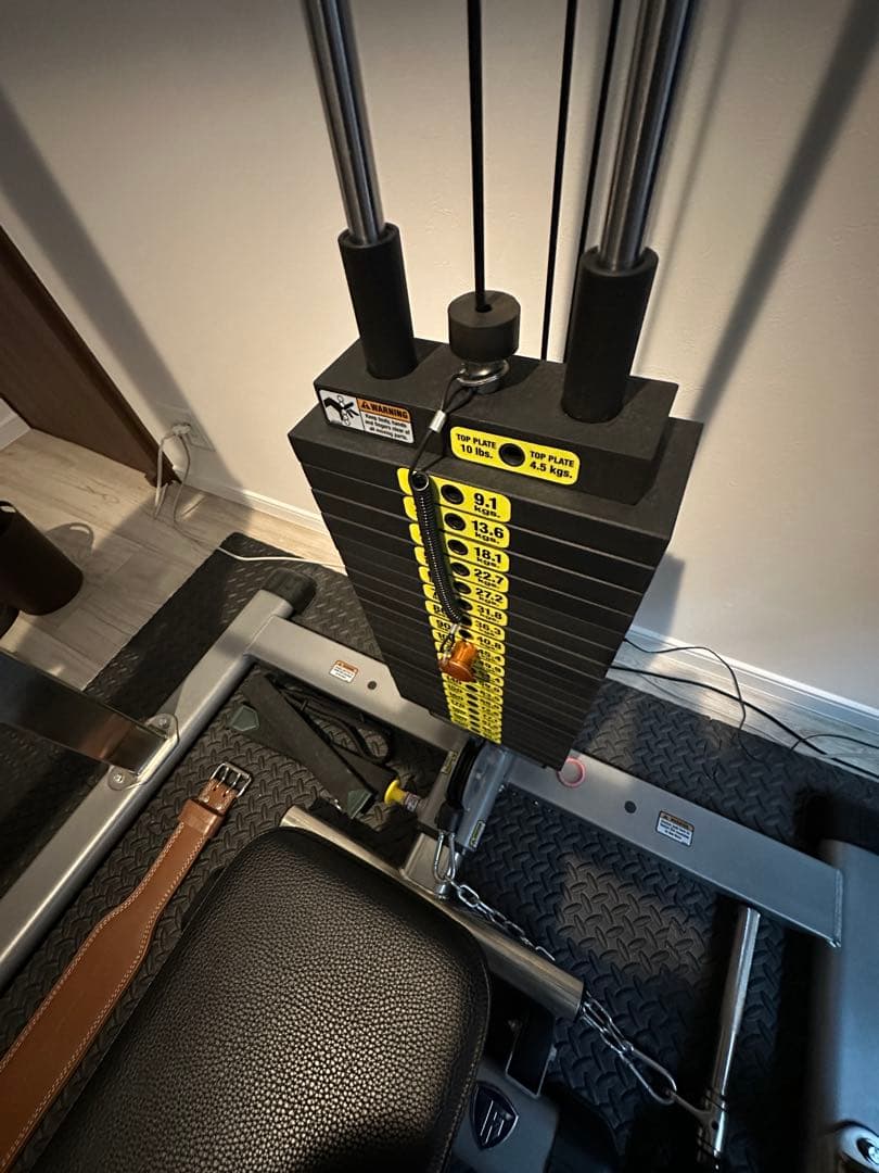 タフスタッフ　パワーラックプーリーセット+インクラインベンチ