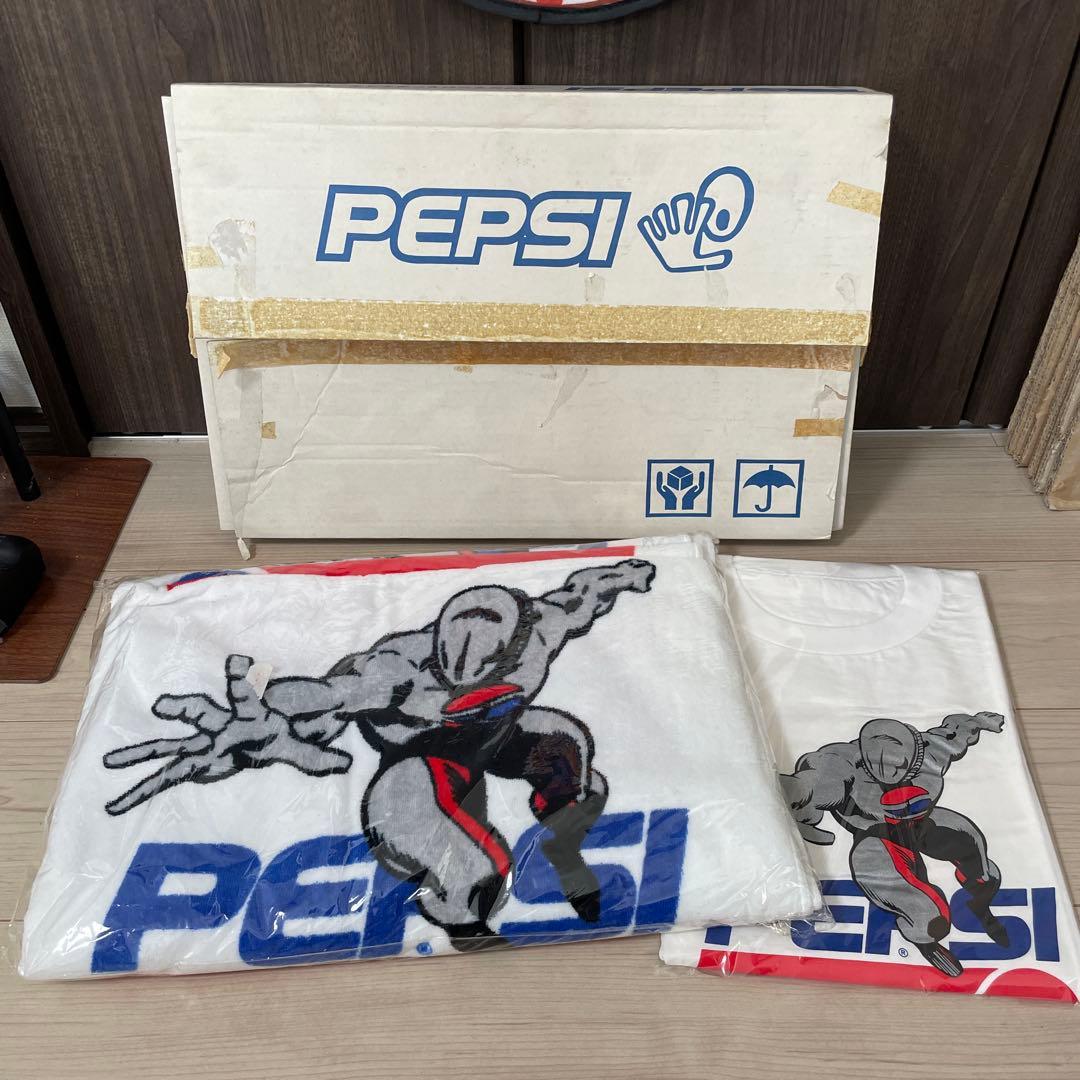 ★ PEPSI ペプシマン ジャンボタオル＆Tシャツセット　箱付き
