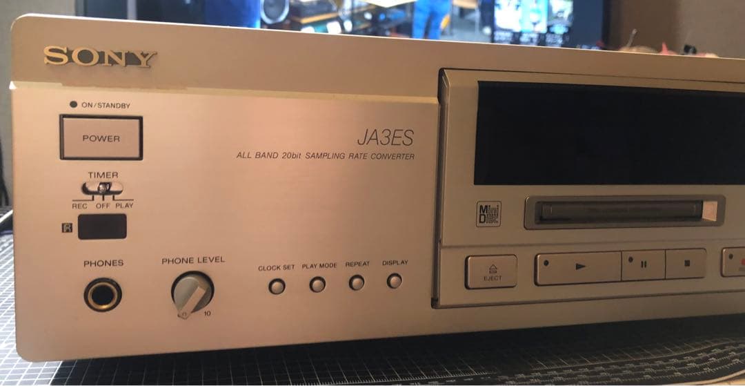 SONY MDSJA3ES MDデッキ　中古　現状品　純正リモコン付き　ギズ小
