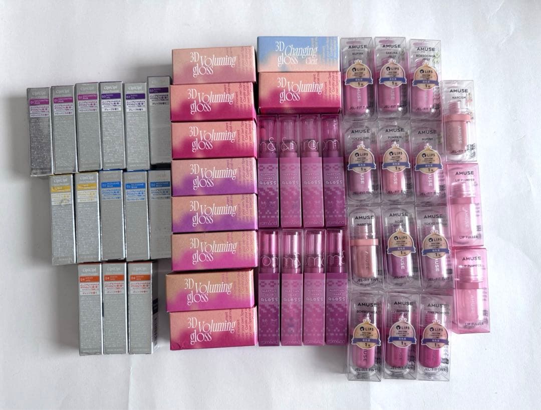 リップ類まとめ売り　ロムアンド　シピシピ　フィー　アミューズ　計47点