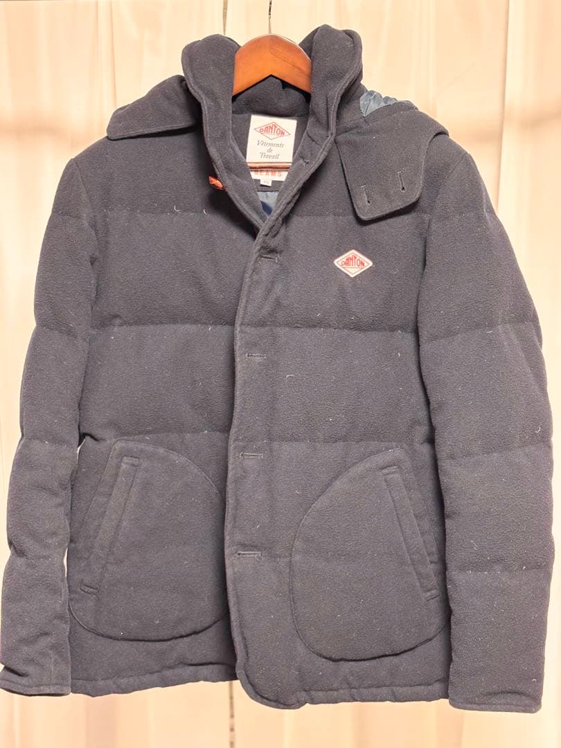 BEAMS別注 DANTONダウンジャケット ネイビー