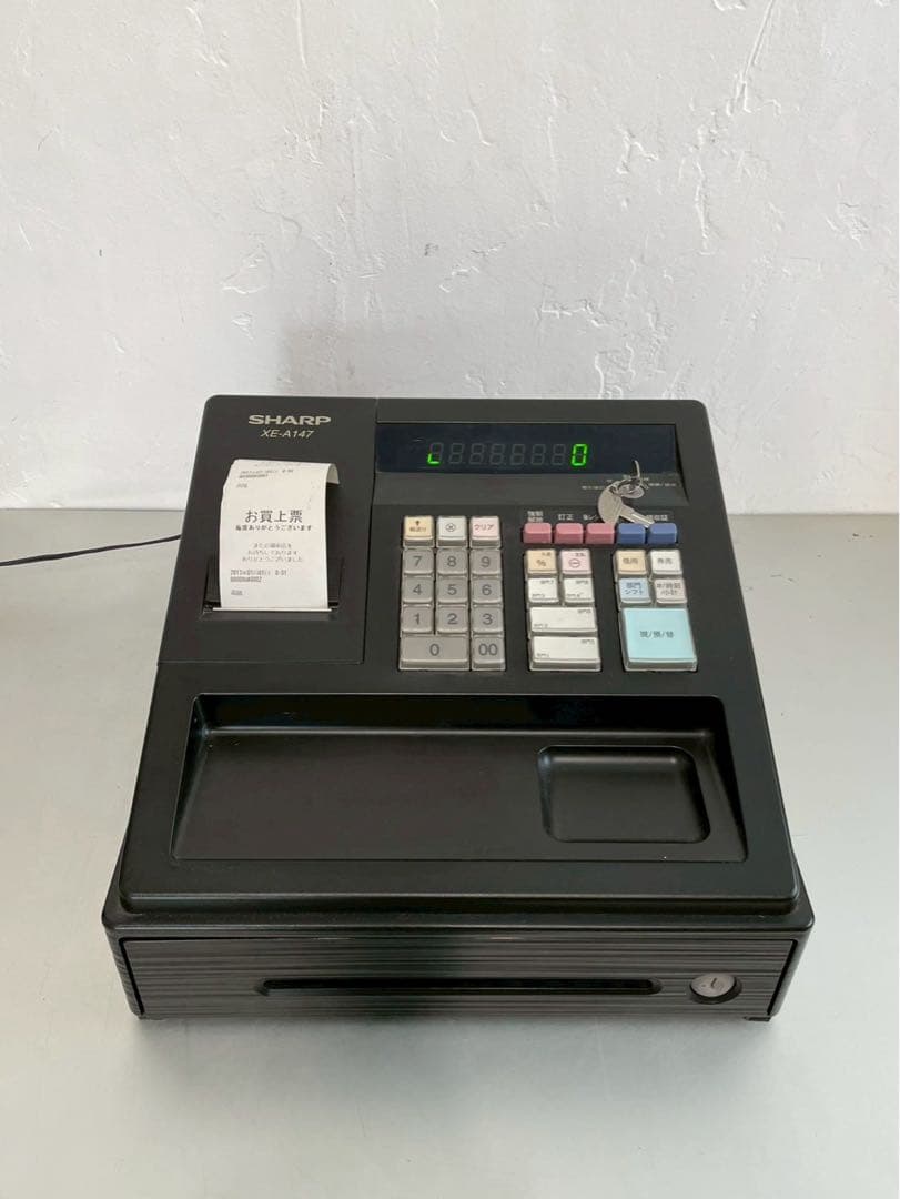 美品 SHARP 電子レジスタ XE-A147 ブラック レジスター シャープ