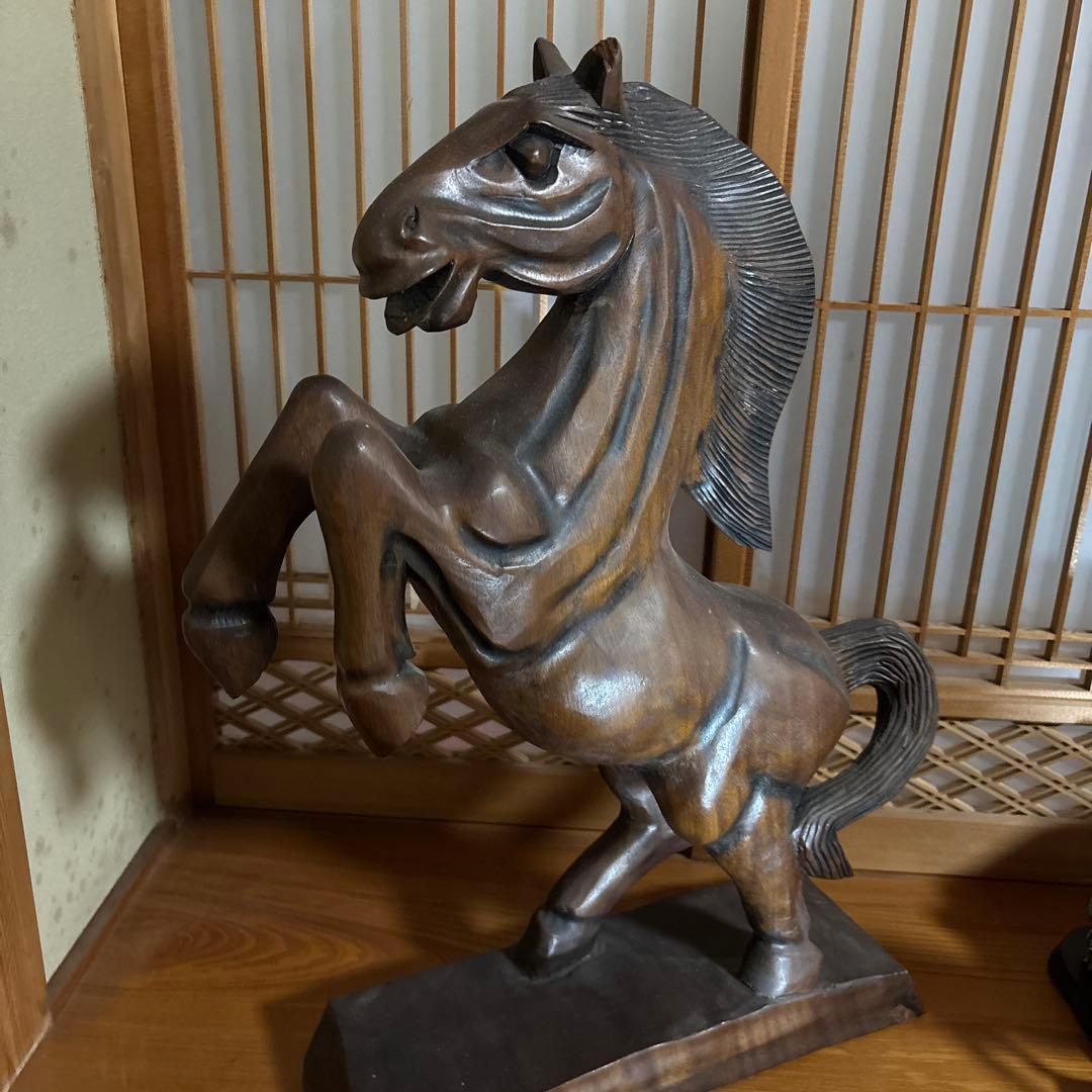 馬　木彫　置物　高さ約60センチ