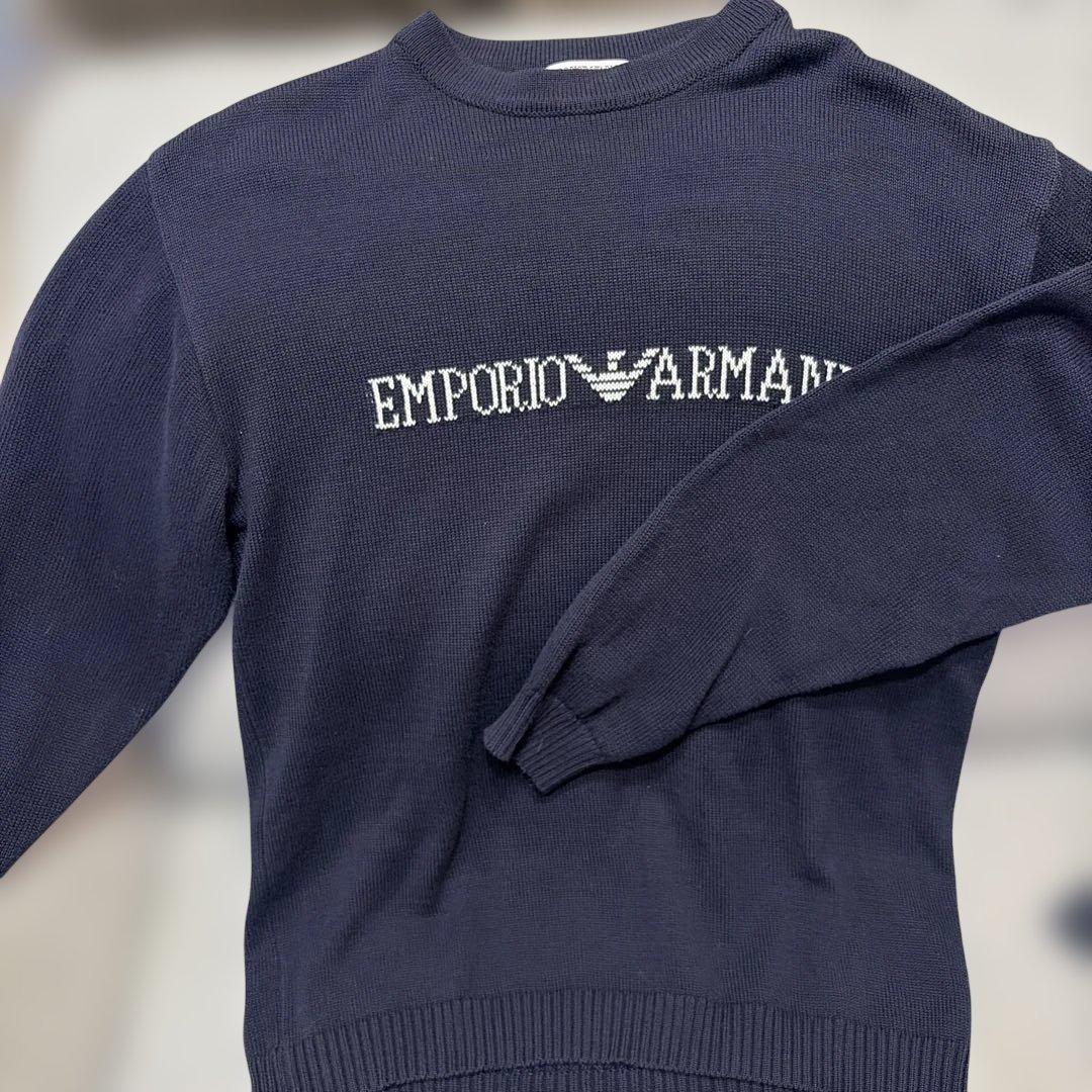 EMPORIO ARMANI ネイビー ニット M 美品