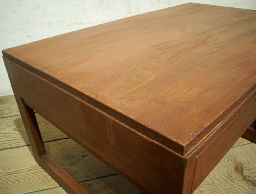 1040 ヴィンテージ　ロータイプの片袖机　文机　ローテーブル　古家具　レトロ