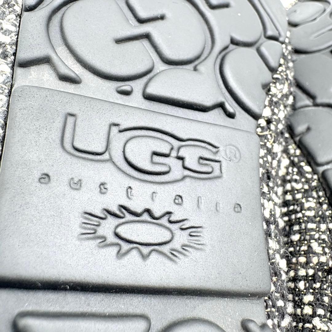 美品✨ UGG ムートン ツイードモカシン スリッポン 【23.0】 ファー