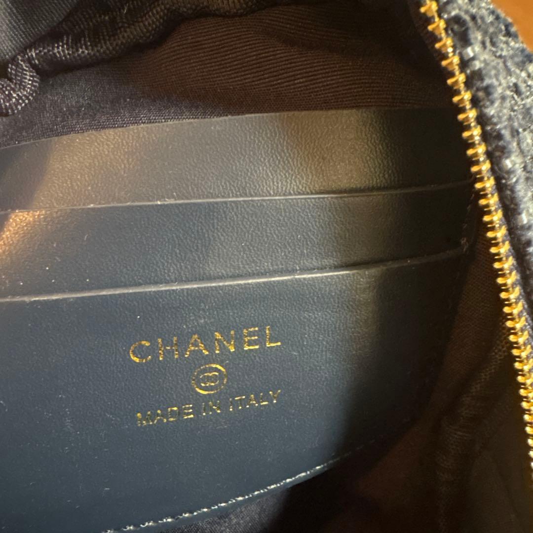 CHANEL 非売品メイクアップバッグ ネイビーツイード
