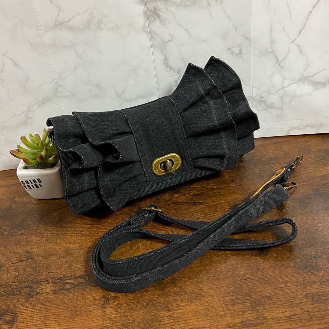 専用*No.29 デニムリメイク【お財布付きバッグ・フリル付き長財布】