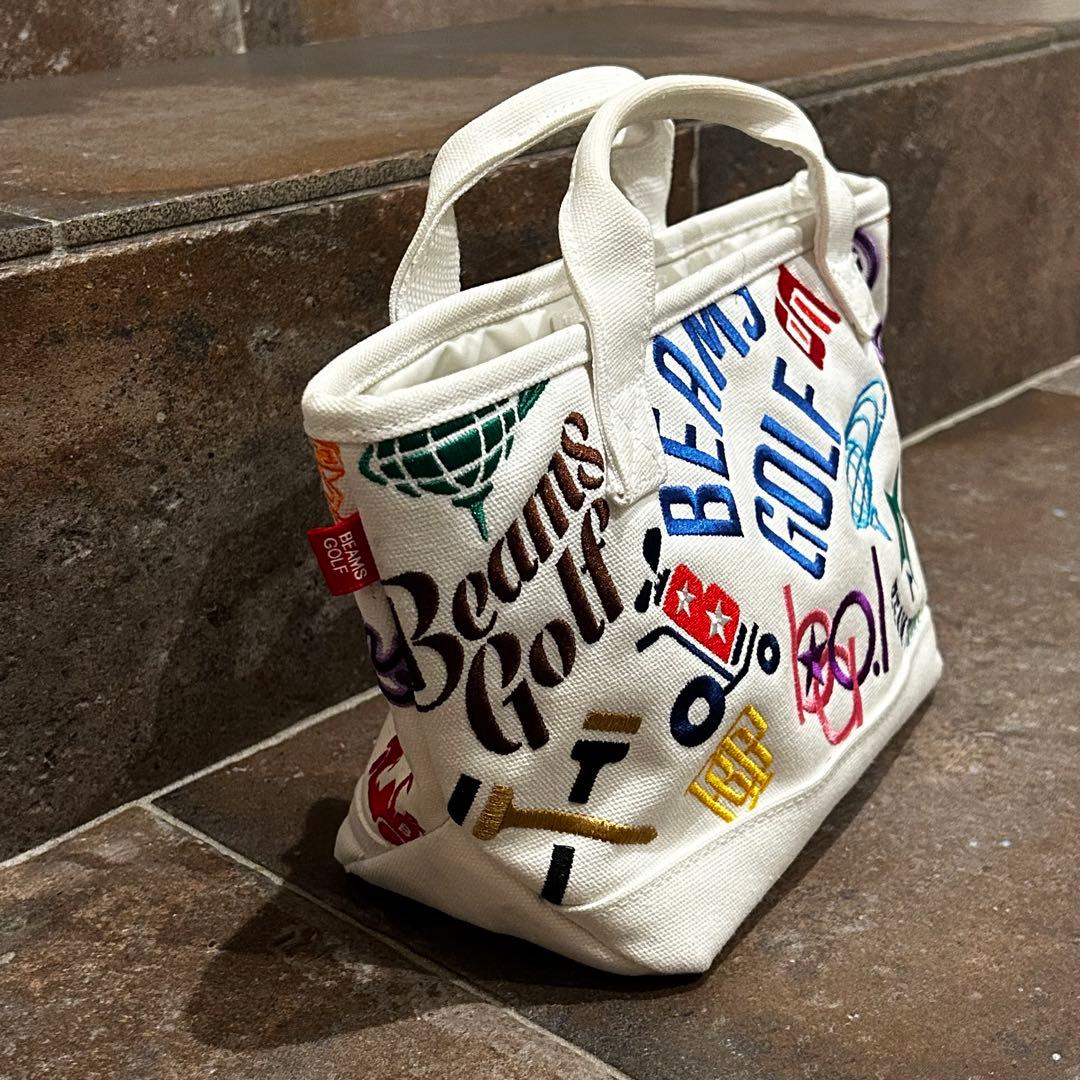 BEAMS GOLF various ロゴ カートバッグ　ホワイト　渋野日向子