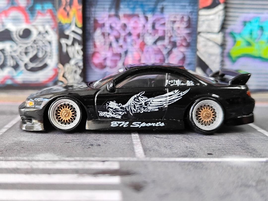 ホットウィールカスタム 日産 S14 シルビア フルエアロ☆深リム☆トミカ改造z