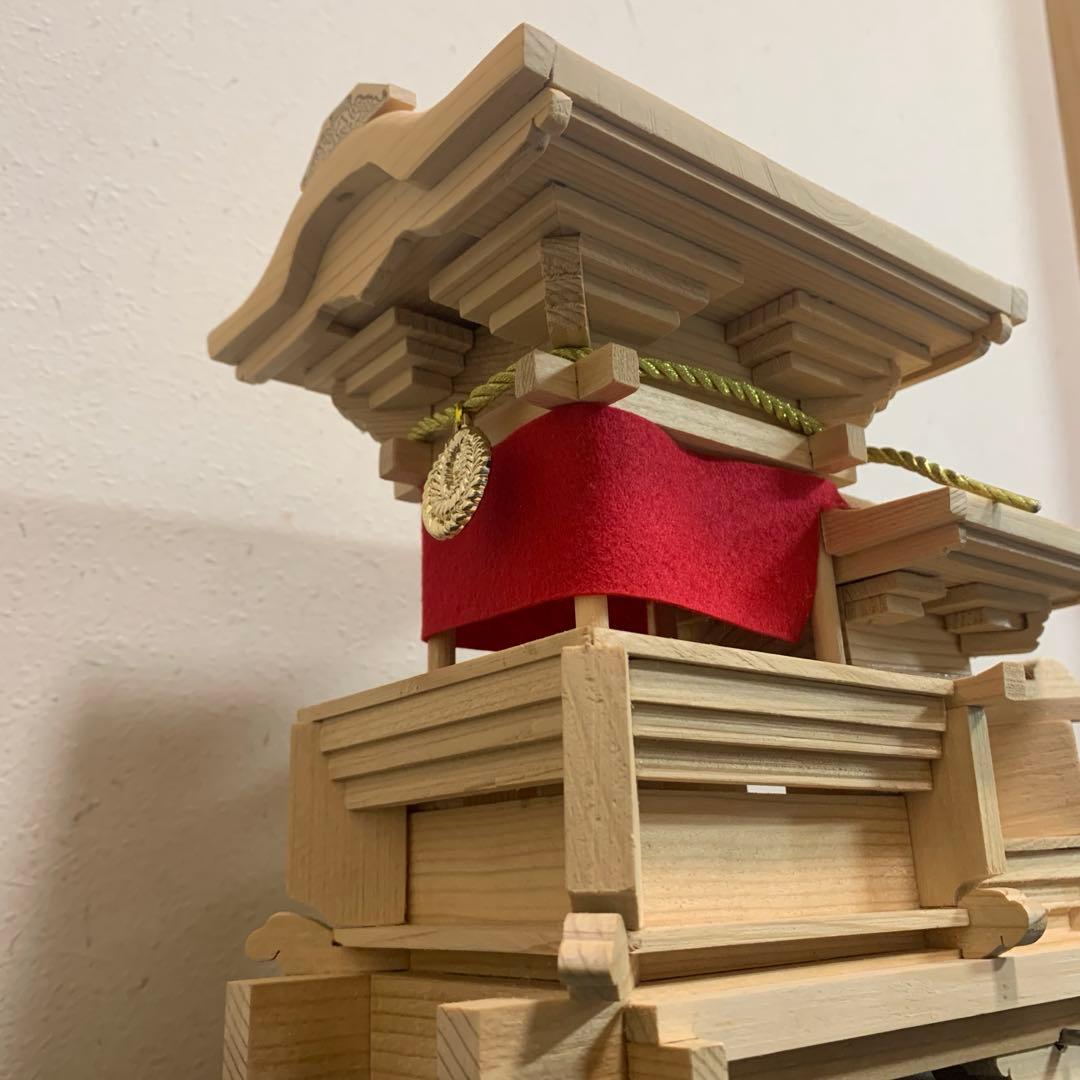 だんじり　下地車　模型　木製　ミニチュア