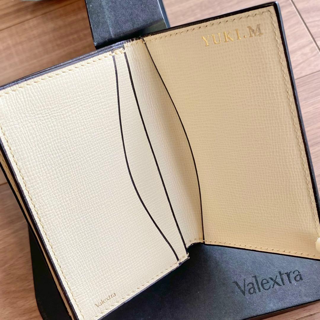 美品 Valextra ヴァレクストラ カードケース 名刺入れ ホワイト レザー