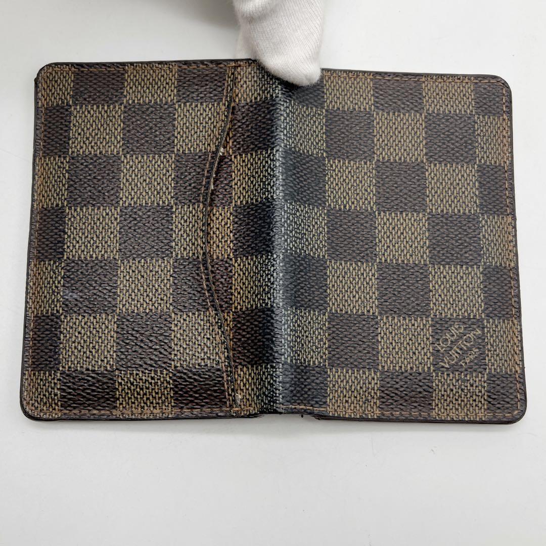ルイヴィトン オーガナイザードゥポッシュ ダミエエベヌ　名刺入れ　ブラウン