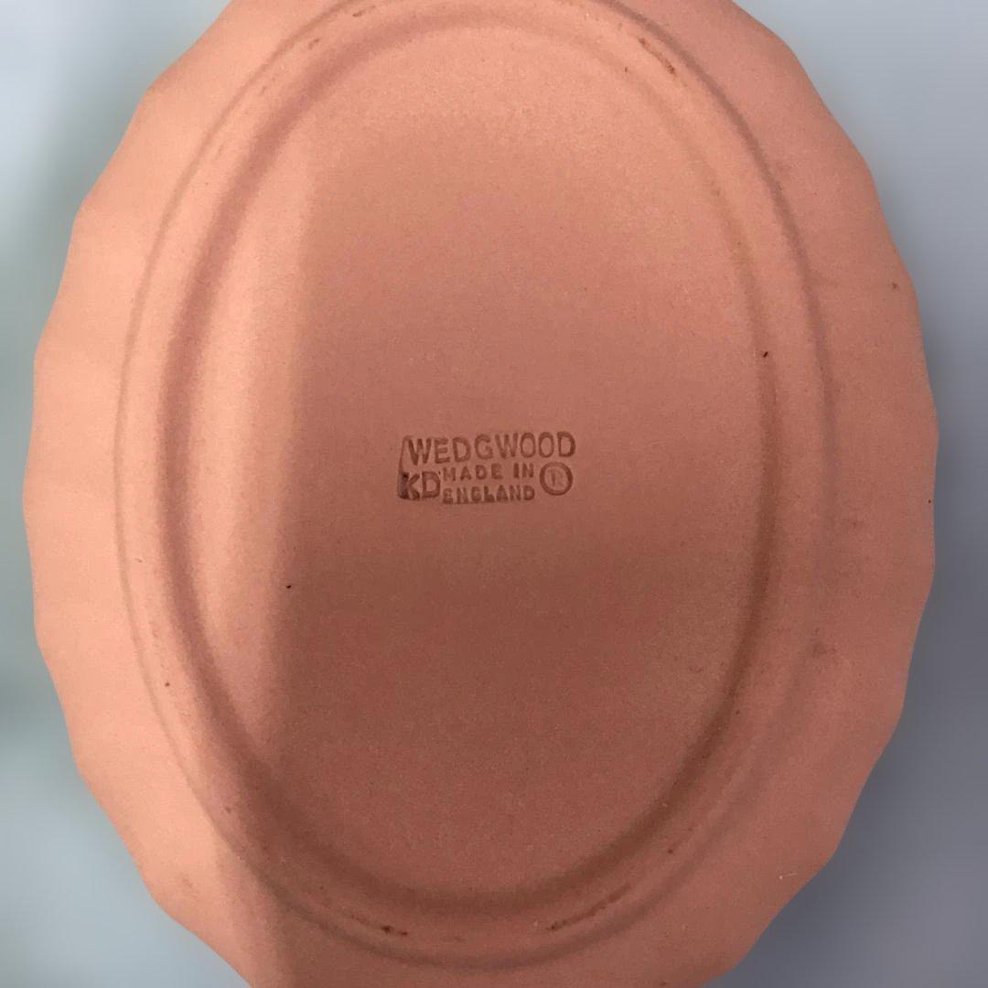 ウェッジウッド ジャスパー ピンク 蓋付き小物入れ 約10×7×h6cm