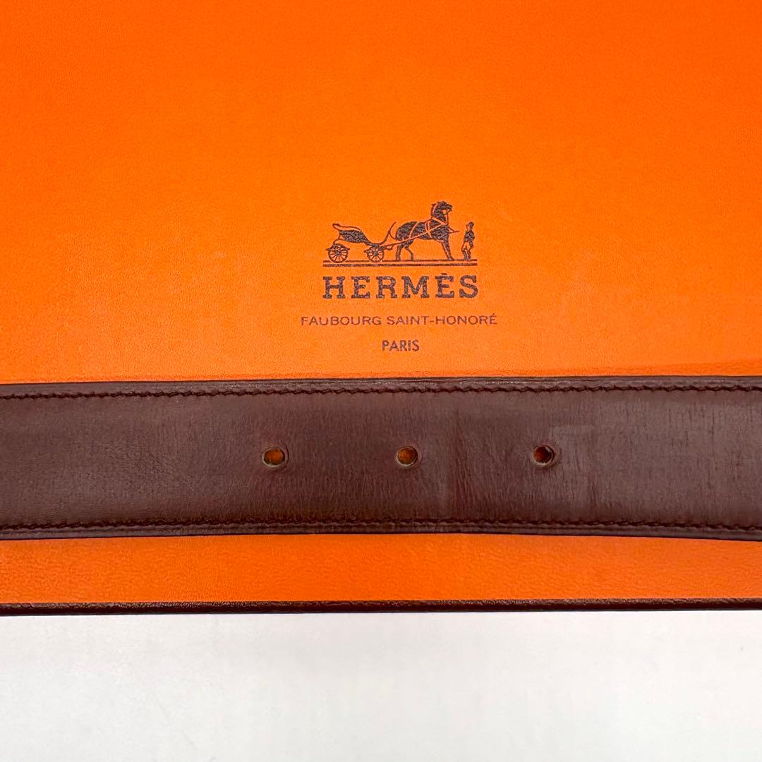 【希少 極美品】HERMES シェーヌダンクル リバーシブル ベルト ⬜︎R