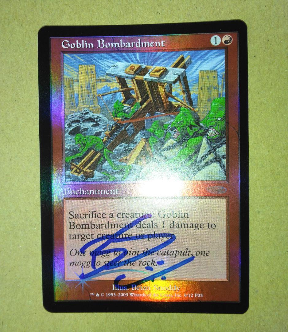 ゴブリンの砲撃 Goblin Bombardment プロモ Foil サインド