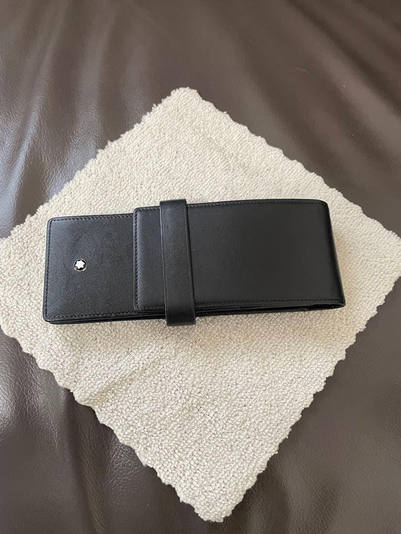 ◾️MONT BLANC モンブラン ◾️黒レザーペンケース ◾️シエナ 3本差し◾️