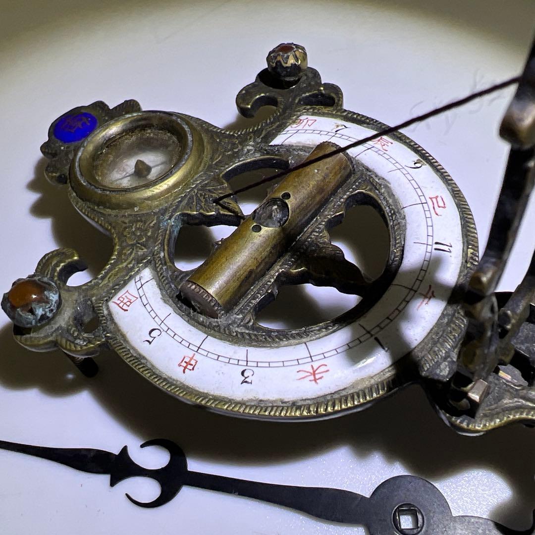 中国古玩　日時計　115g 東Y8-0210☆2Fトヒオオ