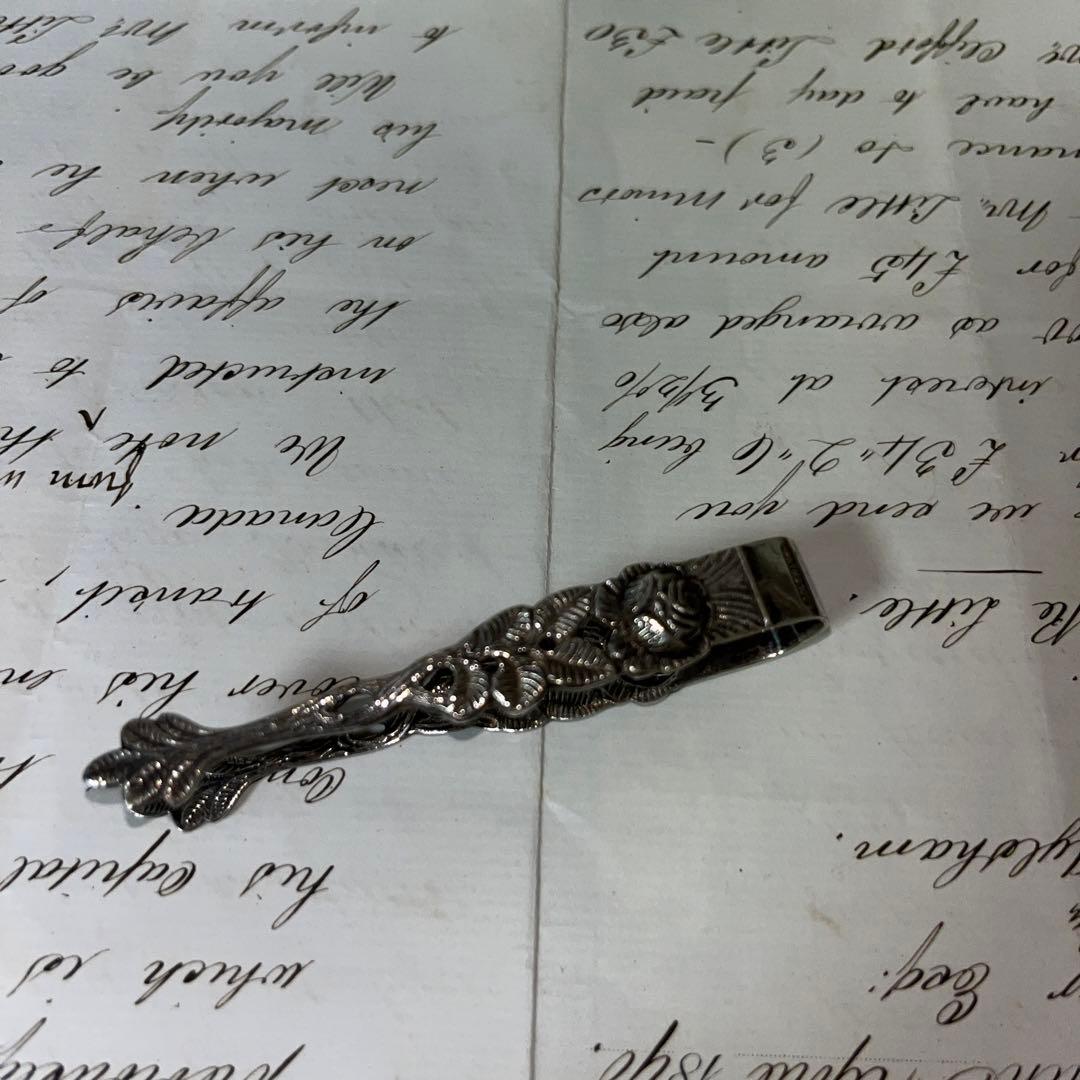 アンティーク　シルバープレート　カトラリー　バラ　ブロカント　トング